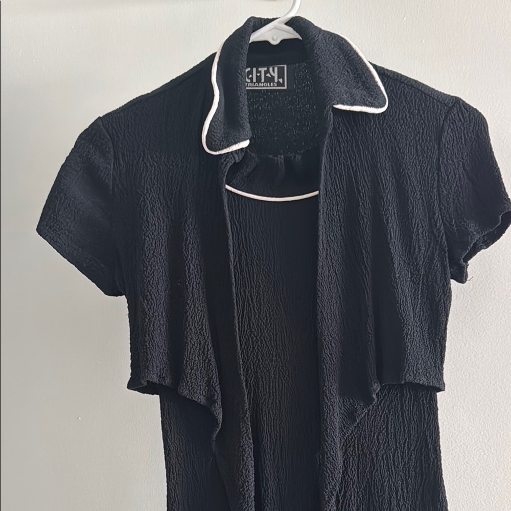 City Triangles Black Dress with White Trim